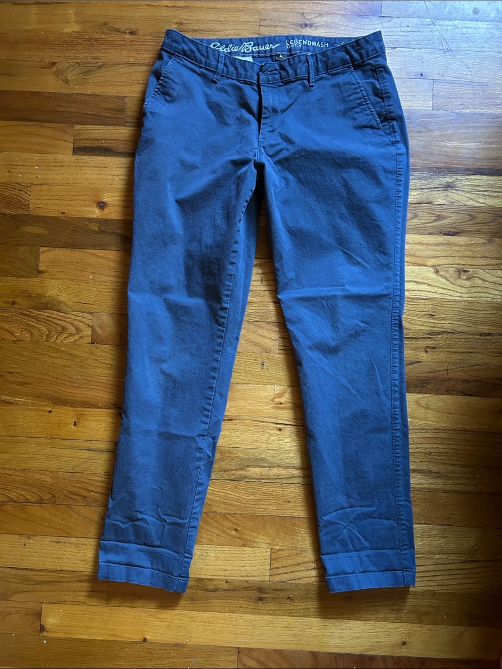 Eddie Bauer Legendwash boyfriend slim Navy Ankle Pants